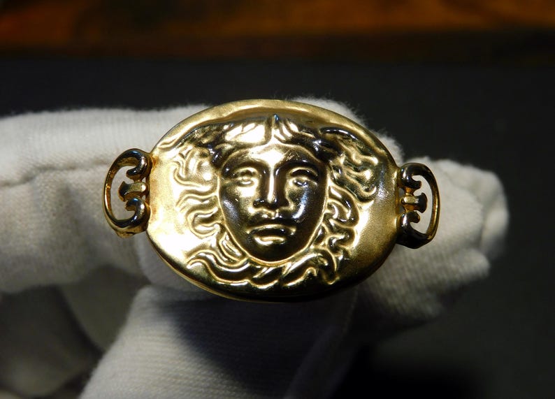 Tagliamonte Gold Vermeil Oval Medusa Ring Sz 7 image 9