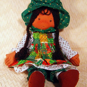 Vintage African American Holly Hobby Soft Sculpture Collectible Doll
