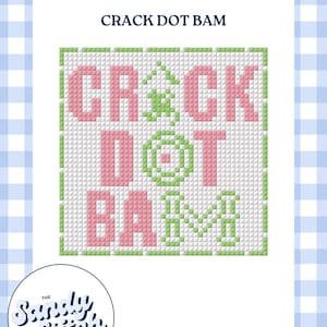 Mahjong Crack Dot Bam Nålspetsmönster | Digitalt diagram för DIY-canvas | Modern Mahjong Kakelnålspetsdekoration och magnet PDF