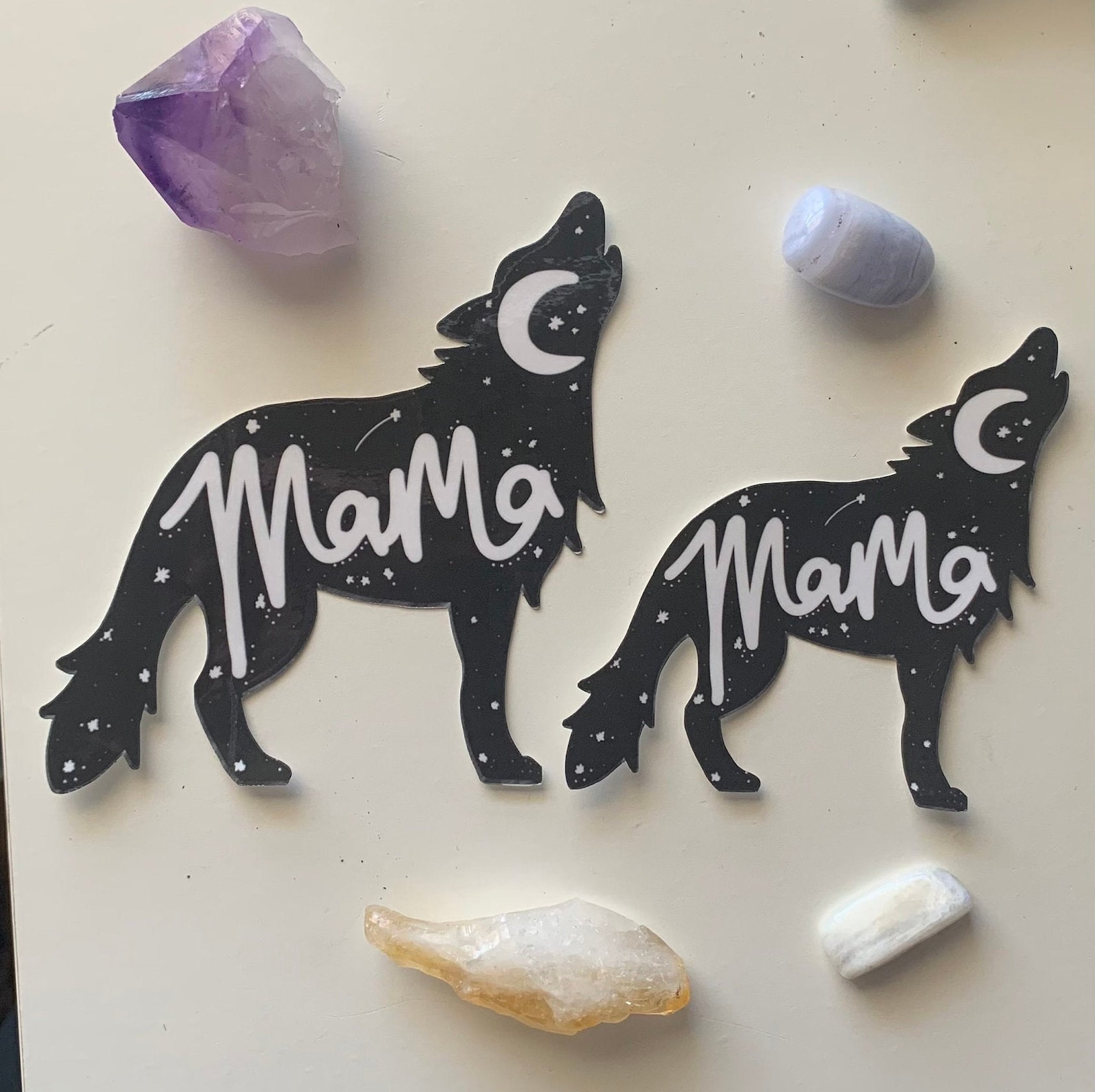 Mama Wolf Waterproof Vinyl Sticker Etsy