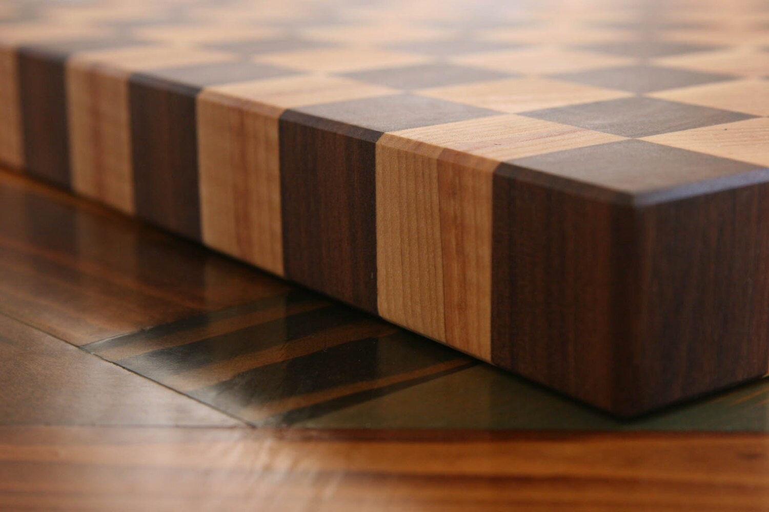 End Grain Cutting Board in Checkerboard Pattern Etsy