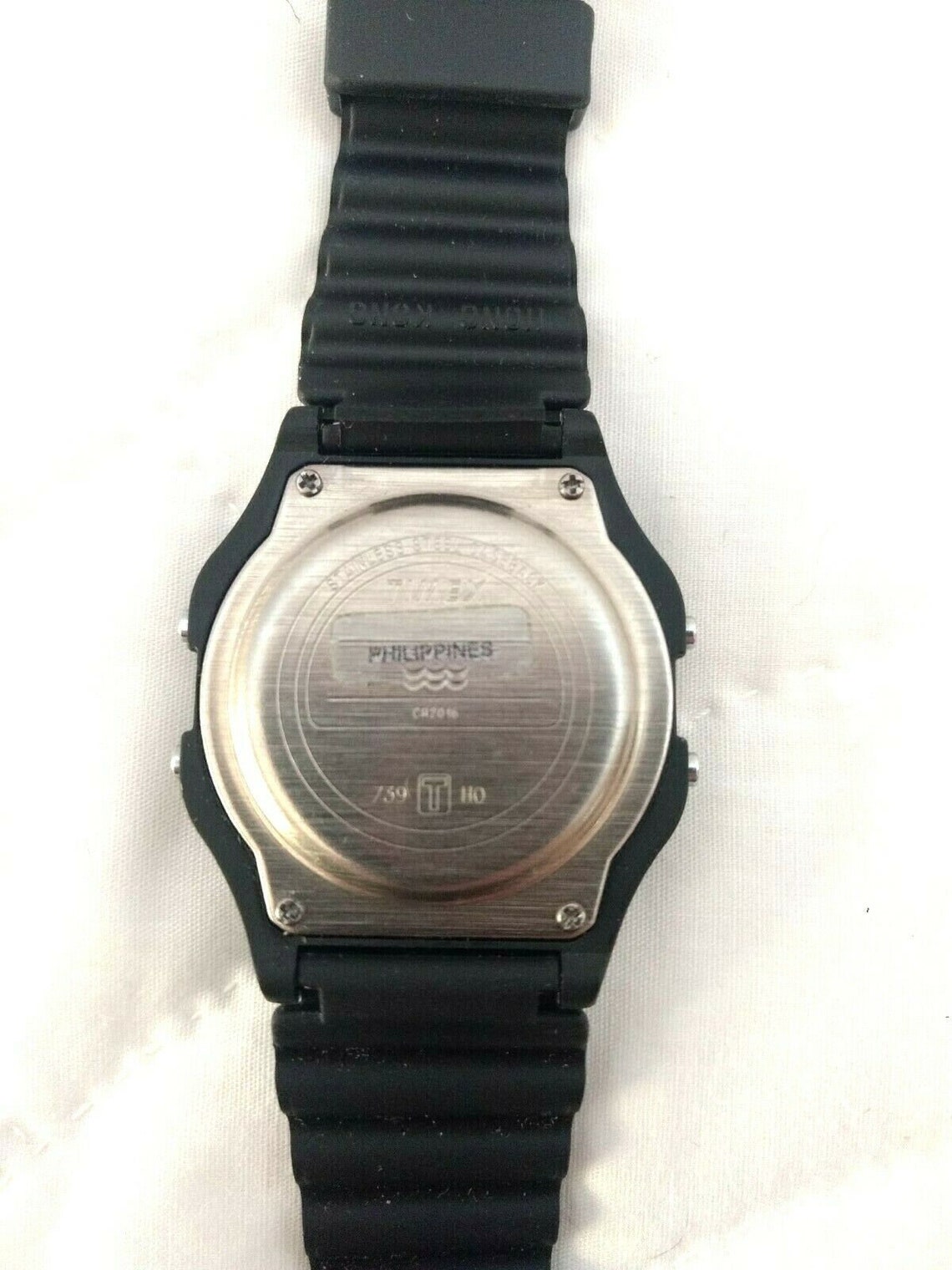 New Vintage Timex Mens Watch Wristwatch Square Indiglo 90's Digital ...