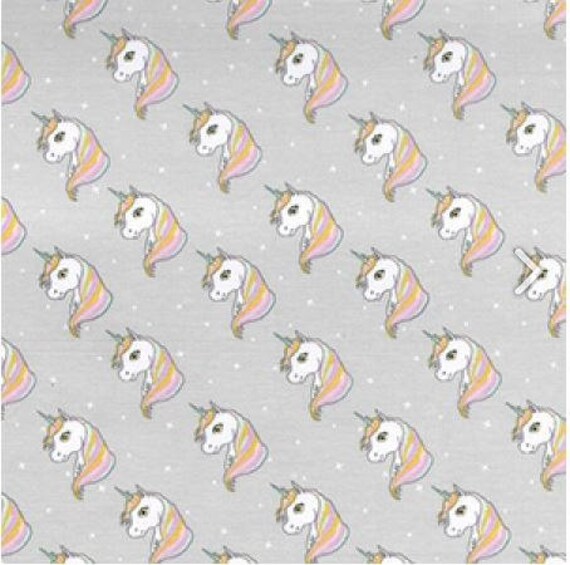 Metre Half Metre Cotton Mix Fabric Unicorn Poly Cotton Fabric
