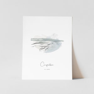 Personalisable Crawfordsburn Country Park Illustration - Minimalist Line Art Print
