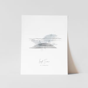 Illustrazione personalizzabile di Lough Erne - Stampa artistica minimalista