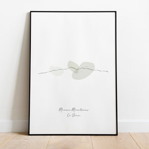 Personalisable Mourne Mountains Illustration - Minimalist Line Art Print