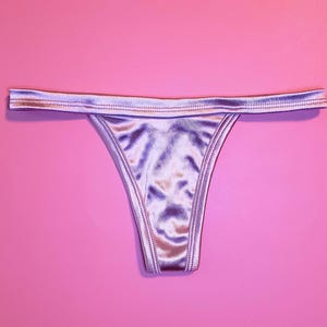 Satin Thong Silky Shiny Underwear Comfortable Panties G-strings Luxury Undergarment Gifts for her