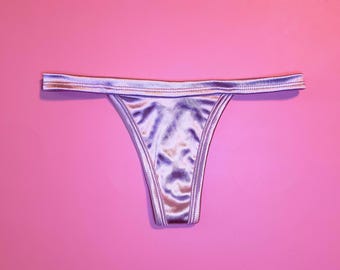Satin Thong Silky Shiny Underwear Comfortable Panties G-strings Luxury Undergarment Gifts for her