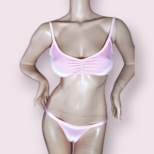 Soft Velvet Lingerie Set Plush Underwear Bra Thong Gift Ideas for Women