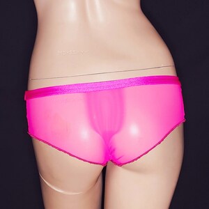 Hipster Underwear Brief Women Panty Transparent Custom Panties Hot Pink Lingerie Sexy gift for ladies image 4