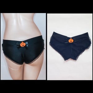 Halloween Panties Boyshort Panties Pumpkin Halloween Lingerie Costume Sexy Halloween Gift Rave Bottoms Sexy Clothes Bday Gifts for Her