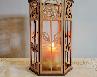 Mackintosh Rose Candle Lantern