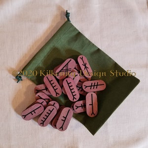 Wood Ogham Stave Set, Celtic Tree Alphabet
