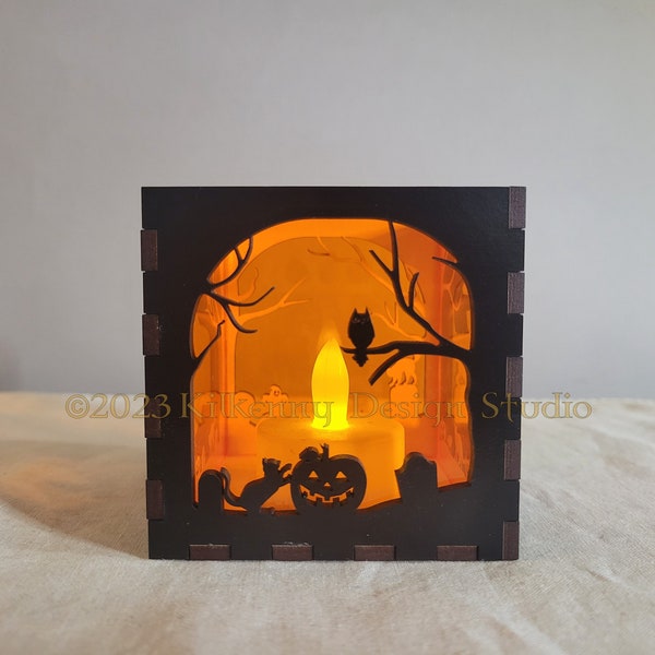 Spooky Cats, Mouse, Ravens, Owl, Candle Holder, LED tealight, Votive, Holiday, Halloween