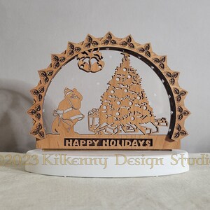Christmas Night Light plug in, Holiday Shelf Sitter, Christmas Mantle Decoration, Table Top Christmas Decoration