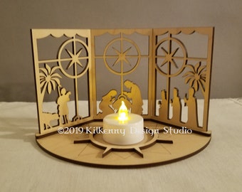 Christmas, Nativity, Candle Holder