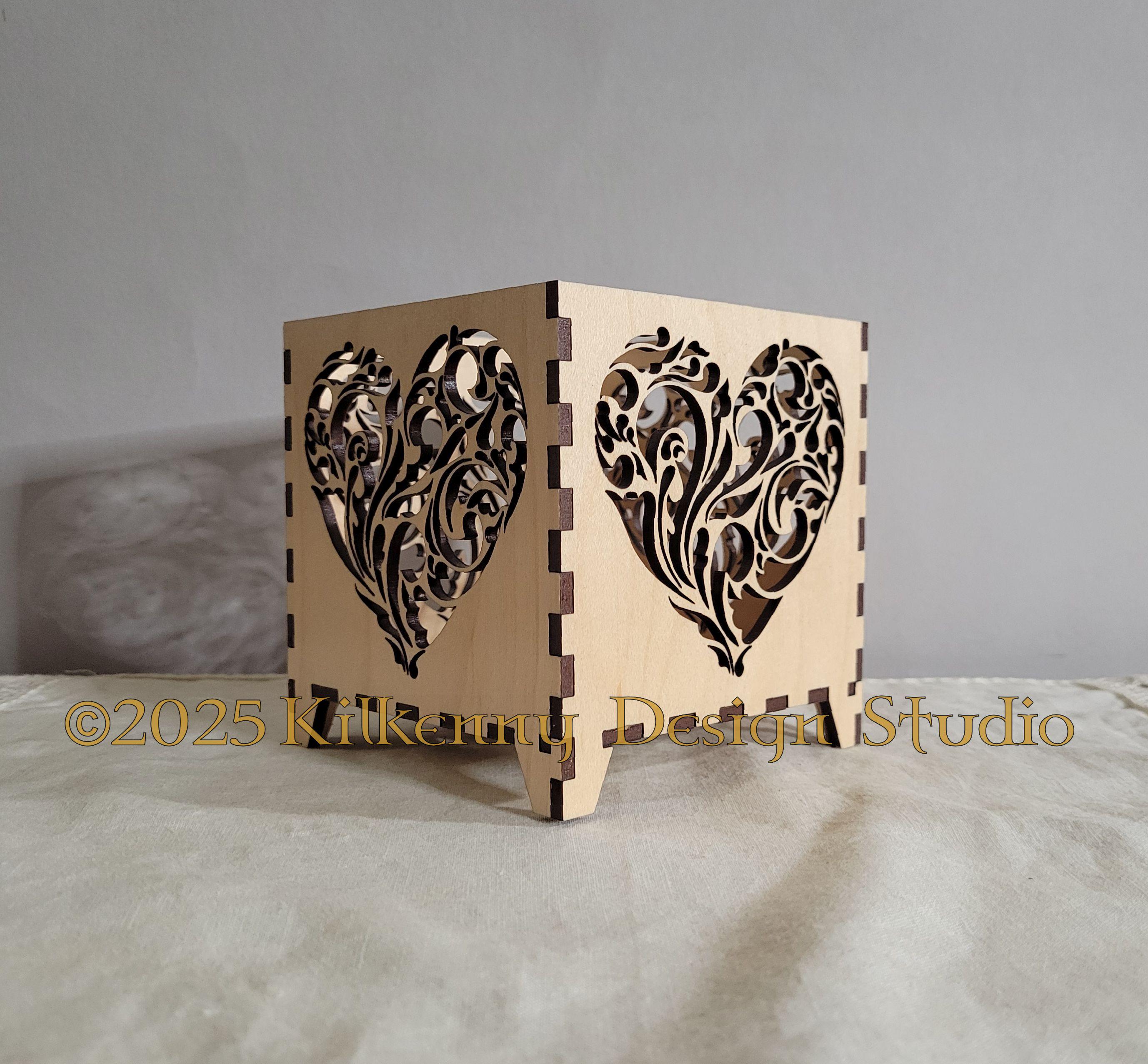 Portacandele A Cuore In Legno - Set Di 2 Con Messaggio Per Mama - Foto 8