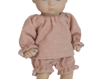 8 inch doll top and pant.  Cottage rose peasant blouse and bloomers.  Fits Caring for Baby doll.