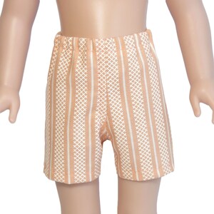 14 doll shorts. Peach stripes. image 1