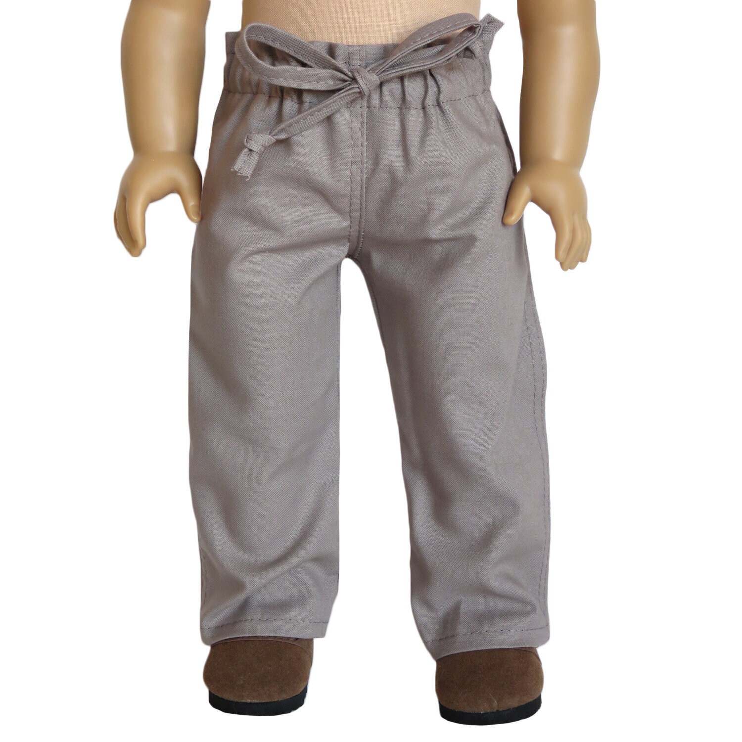 18 Doll Mink Gray Paper Bag Pants. 18 