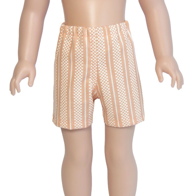 14 doll shorts. Peach stripes. image 1