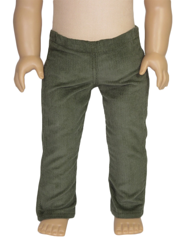 Khaki Corduroy Pants Fits 18/" American Boy or Girl Doll Clothes