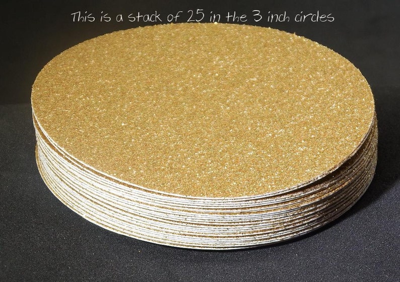 3 Inch Gold Glitter Circles. Premium Gold Glitter Card Stock Etsy