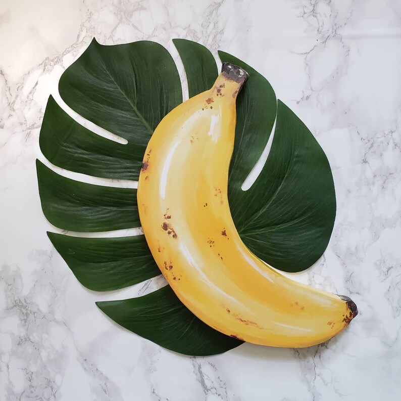 Banana Decor Wall Art Banana Fruit Decor Decorations Gift Etsy