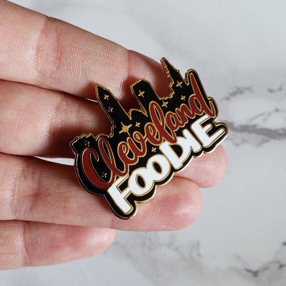 1.5 Cleveland Foodie Hard Enamel Pin Pin on O H I O, the heart of it all.