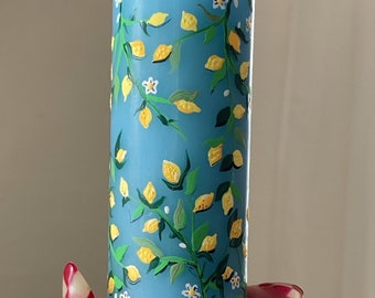 Velas de limón pintadas