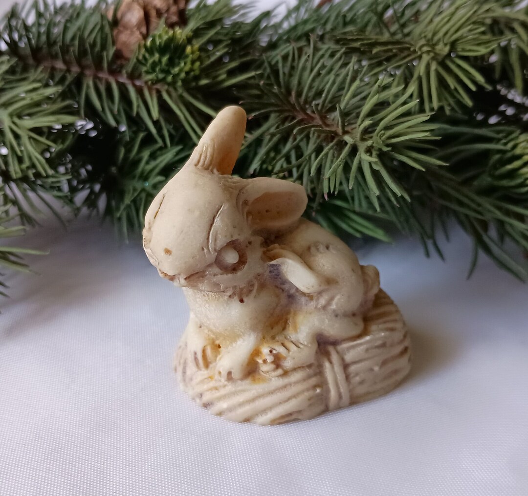 RARE Hand Carved Soapstone Rabbit Figurine Vintage - Etsy