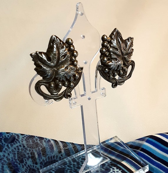 Solid Sterling Silver Pressed Embossed Metal Scre… - image 1