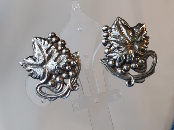 Solid Sterling Silver Pressed Embossed Metal Scre… - image 2