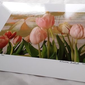 Tulips By The Sea Original Kunst Fotografie, signiert und datiert
