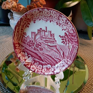 アンティーク wood&sons 英国 enoch wood's 赤絵 2枚 皿 アンティーク wood&sons 英国 enoch wood's 赤絵 2枚 皿 最適な