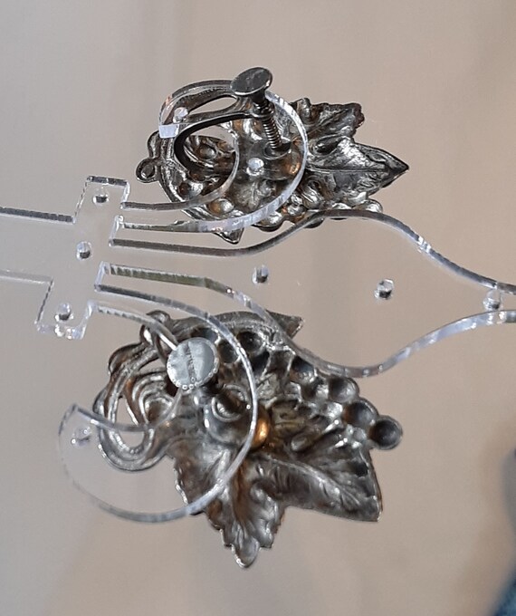 Solid Sterling Silver Pressed Embossed Metal Scre… - image 3