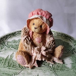 PRISCILLA Cherished Teddies Figur 1992 Enesco Vintage Bär mit Haube und Kranz nummeriert