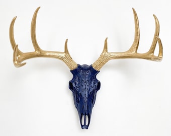 ANY COLOR Decorative Carved Deer Skull Wall Decor | Faux Taxidermy | Filigree | Trophy Mount | Tribal Nursery | Boho Chic | Stag Head | Gift