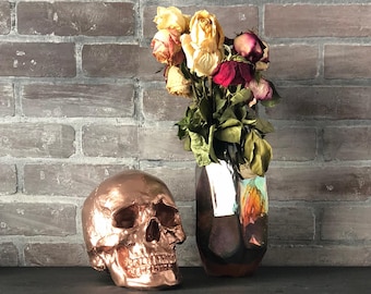 ANY COLOR Human Skull Table Decoration | Faux Taxidermy | Gift for Her | Life Size Skull Decor | Home Office Desk | Paperweight | Gothic
