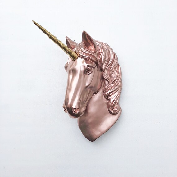 Any Color Large Unicorn Head Wall Mount Faux Taxidermy