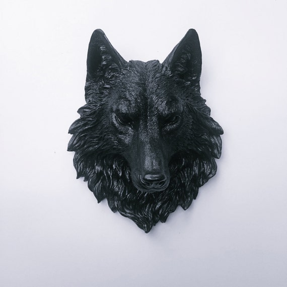 Any Color Or Galaxy Wolf Head Wall Mount Faux Taxidermy Image 0