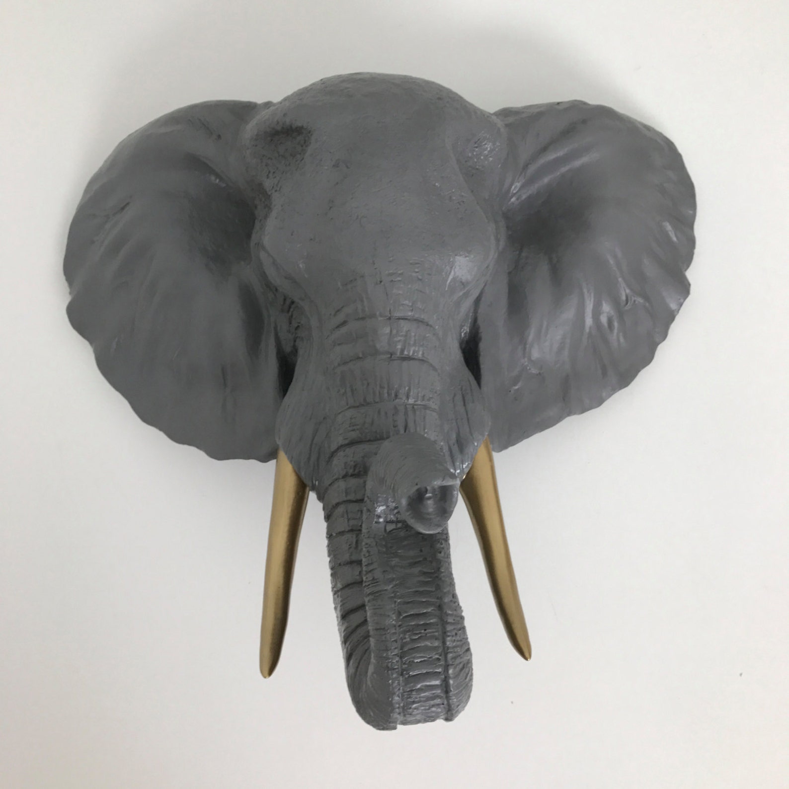 ANY COLOR XL Elephant Head Wall Bust Sculpture // African // Etsy