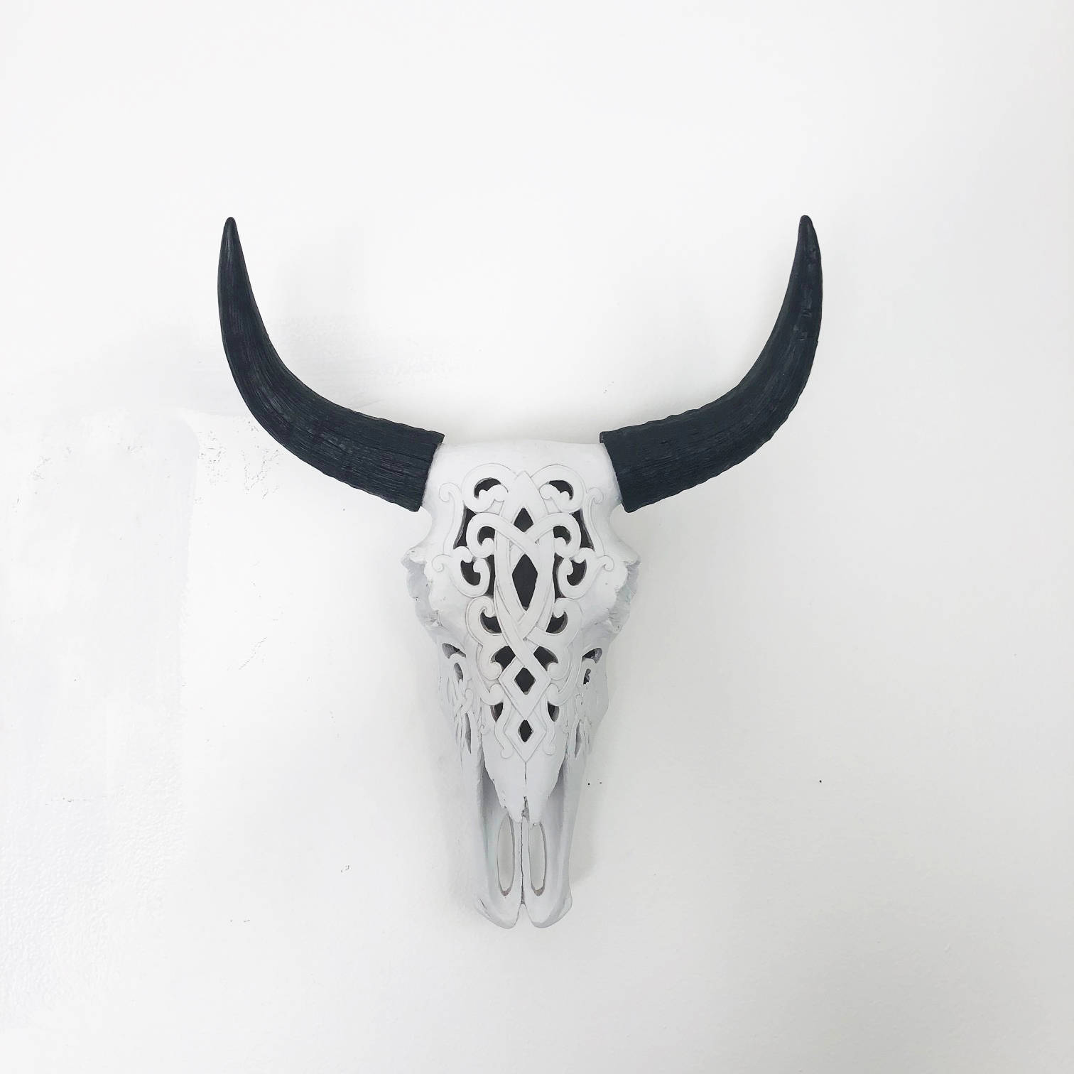 ANY COLOR Faux Cow Skull Wall Mount | Tribal Steer Skull | Decorative Bison | Buffalo | Southwestern Decor | Longhorn | Cowboy | Home Gift