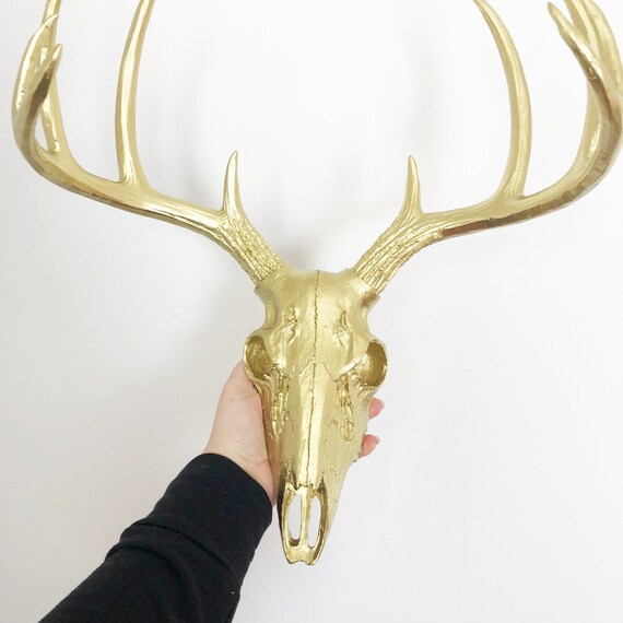 Any Color Realistic Deer Skull Wall Mount Fake Deer Antlers Etsy