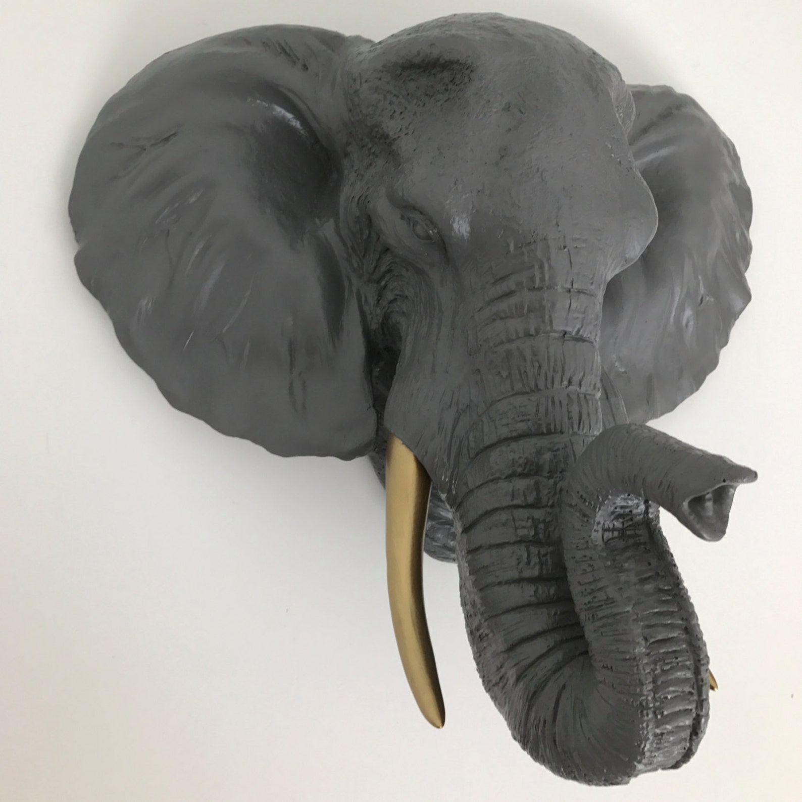 ANY COLOR XL Elephant Head Wall Bust Sculpture // African // | Etsy