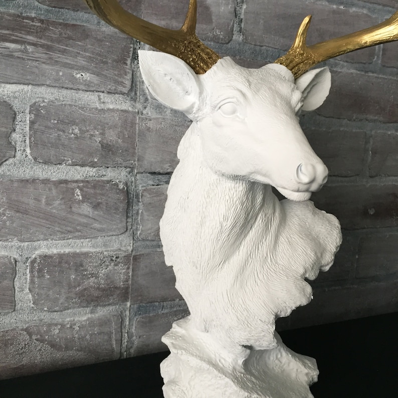 ANY COLOR Deer Head Bust Statue // Faux Taxidermy // Jewelry Etsy