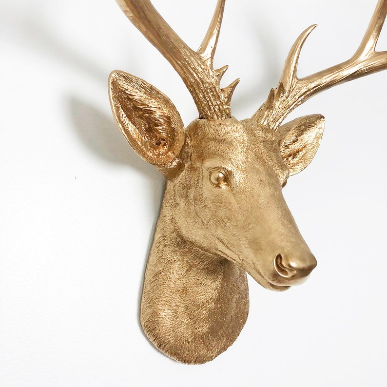 ANY COLOR XL Deer Head Wall Hanging // Faux Taxidermy // Fake Etsy