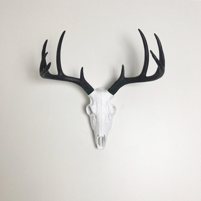 Any Color Realistic Deer Skull Wall Mount Fake Deer Antlers Etsy