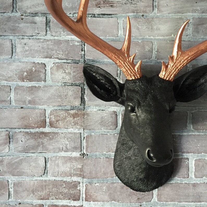 ANY COLOR XL Deer Head Wall Mount // Faux Taxidermy // Fake Etsy