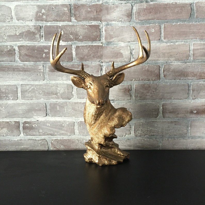 ANY COLOR Faux Deer Head Bust Woodland Animal Statue Etsy